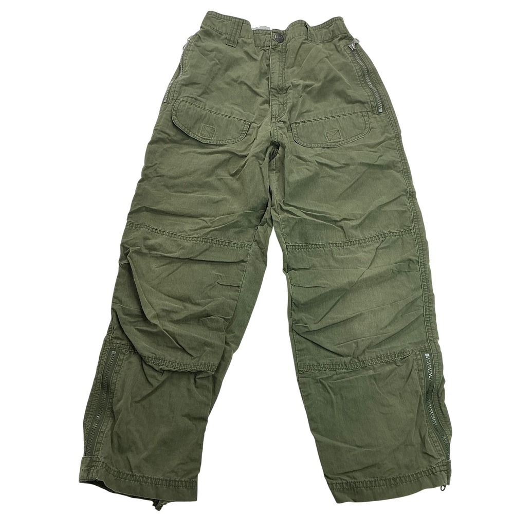 L.L. Bean Olive Green Cargo Pants Boys Medium Adventure Utility Trousers
